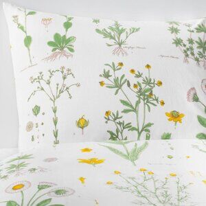 IKEA STRANDKRYPA Duvet cover, floral patterned, white